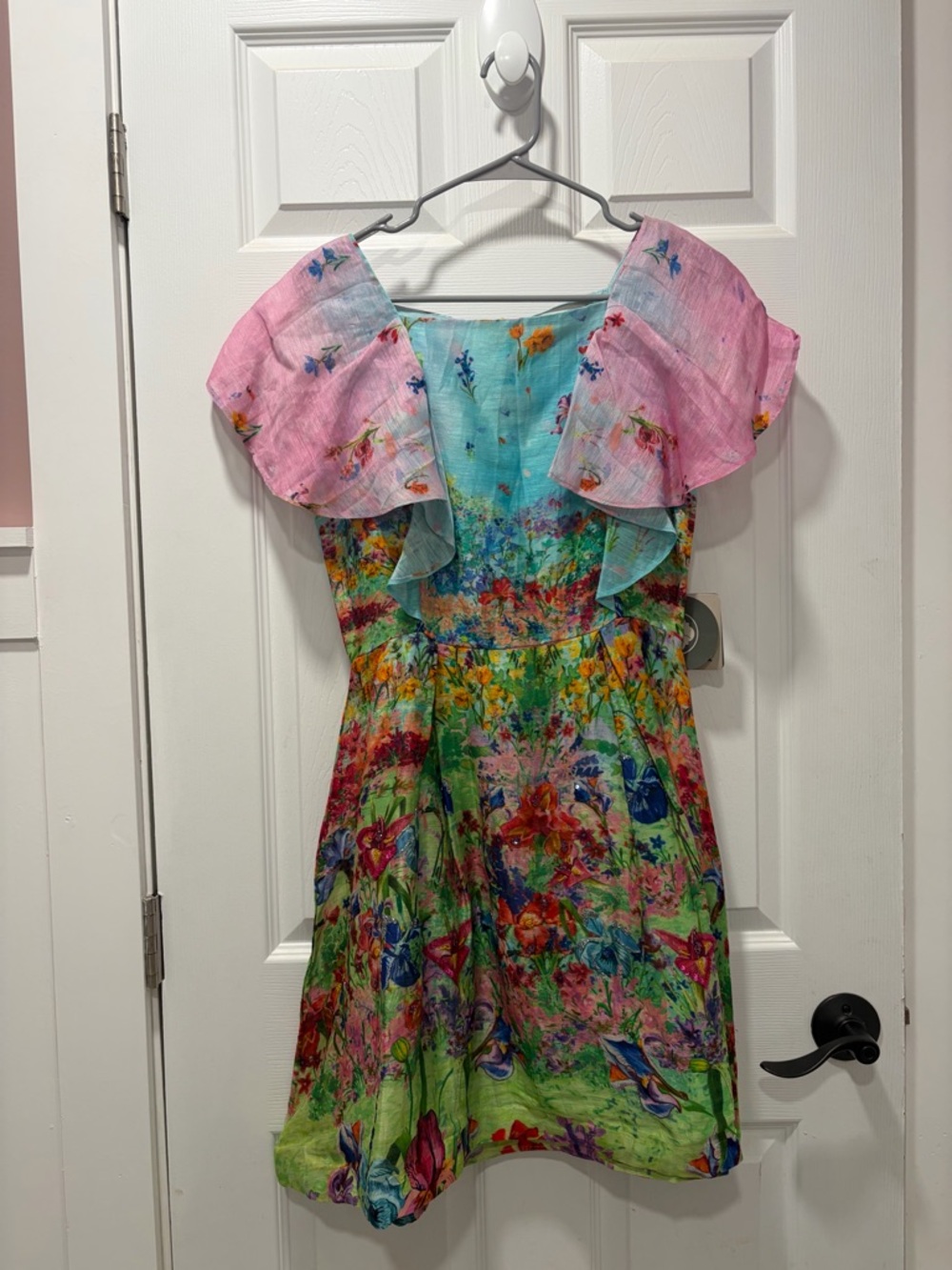 Floral Multi-Color Ruffle Mini Dress - Picture 6 of 8